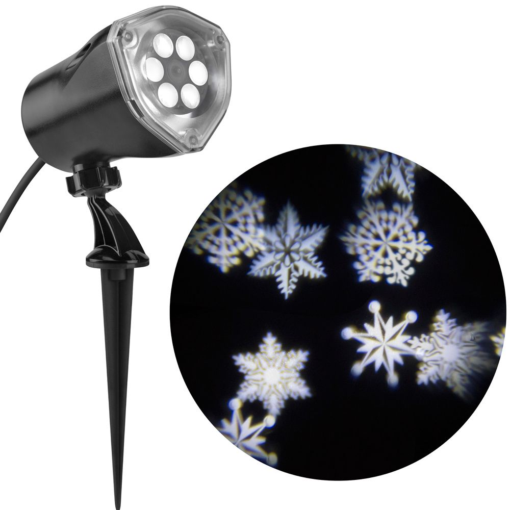 LightShow Ornate Snow Flurry LED Holiday Image Projector The Home