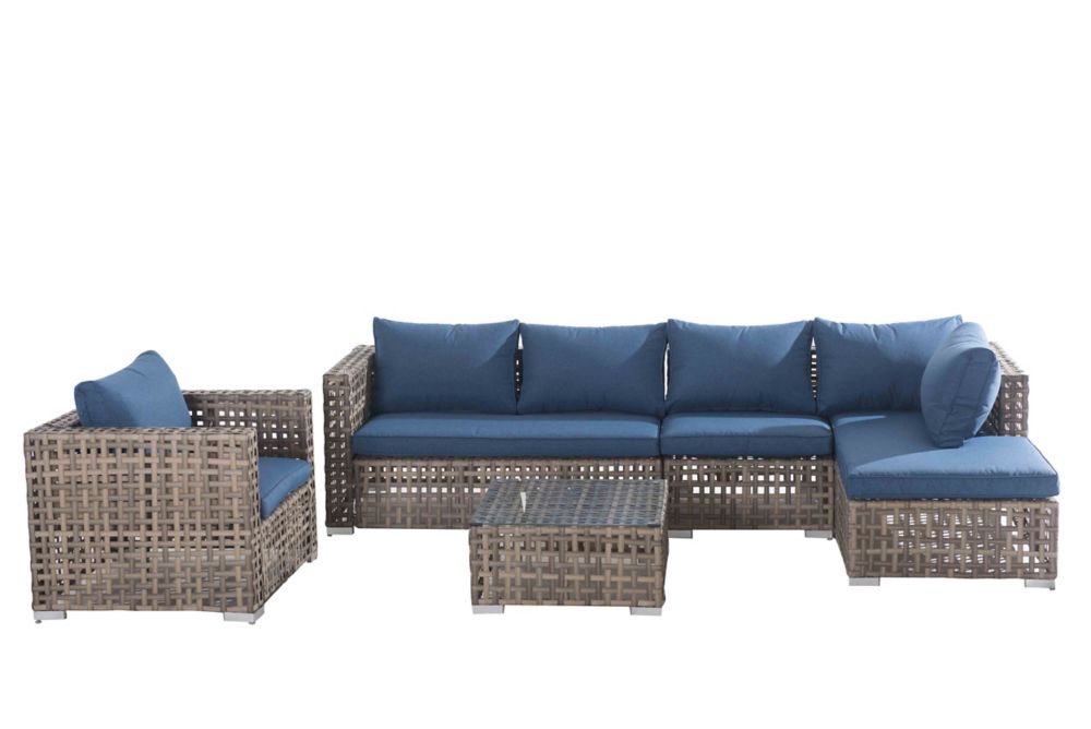 Patio Plus South Beach 3 Piece Aluminum Outdoor Sectional Seating Sunjoy Kyle Small Spaces Patio Seating Set