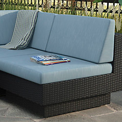Park Terrace Middle Patio Sectional Seat in Textured Black Weave