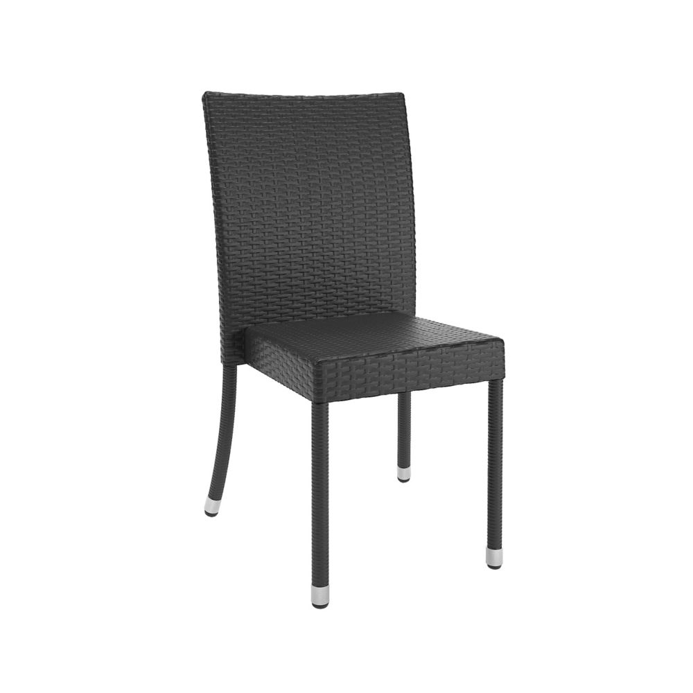 silver brushed metal chair woven. sonax park terrace weave patio dining chair in charcoal black (set of 4) silver brushed metal woven