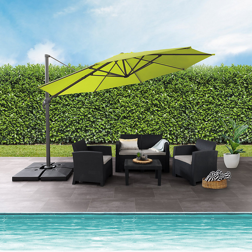 Corliving 11.5 ft. UV Resistant Deluxe Offset Lime Green ... Corliving 11.5 ft. UV Resistant Deluxe Offset Lime Green ... on {keyword}