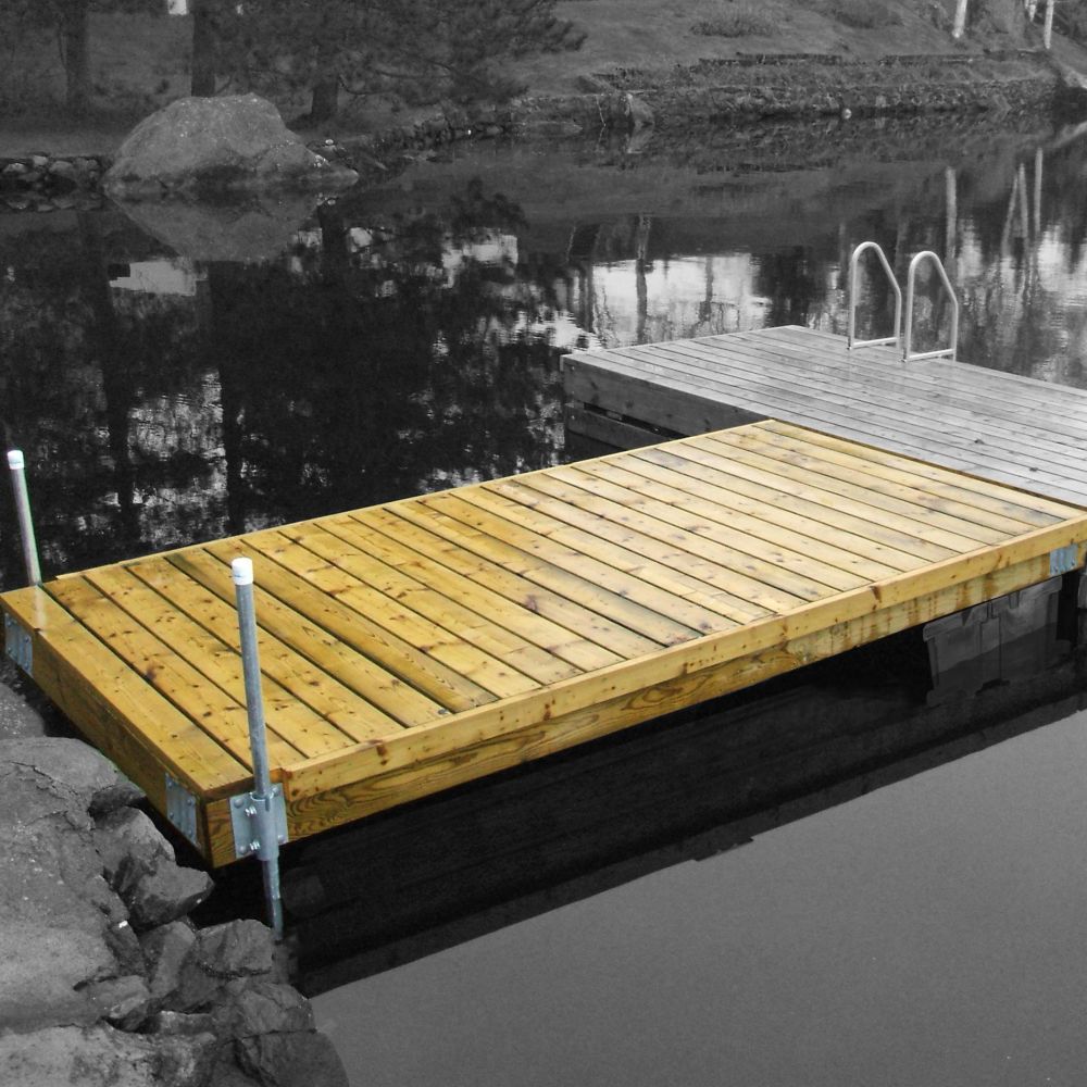 Multinautic Semi-Floating Wood Dock Kit The Home Depot 