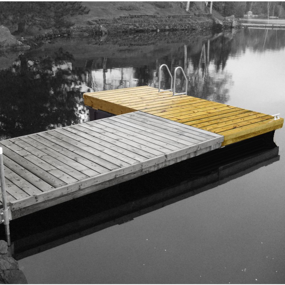 Multinautic Medium Freeboard Floating Wood Dock The Home Depot Canada