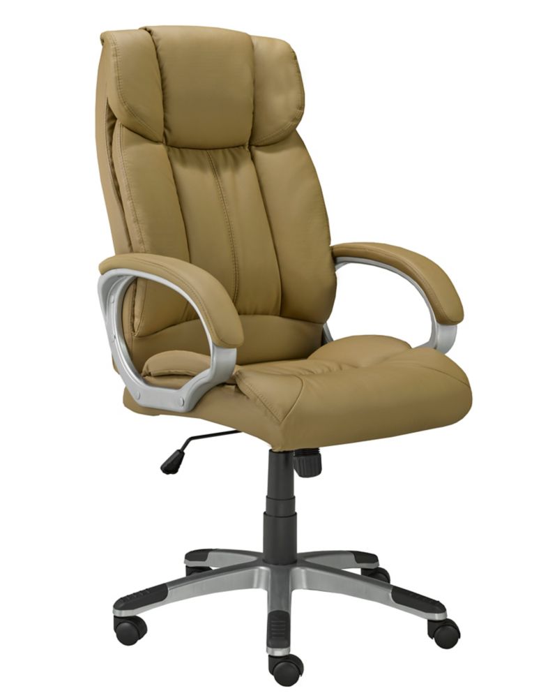 Brassex Inc. Office Chair with Gas Lift and Tilt Mechanism, Taupe The Home Depot Canada
