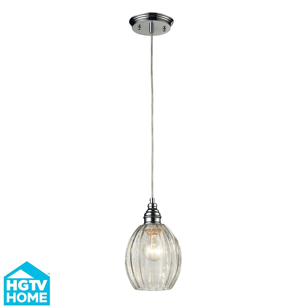 UPC 843558073719 product image for Danica 1-Light Polished Chrome Ceiling Mount Pendant | upcitemdb.com