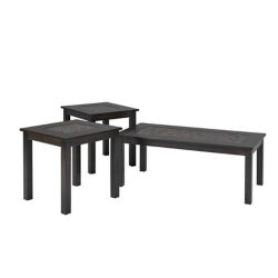 Indira 3 Piece Coffee Table Set Walnut Indira 3 Piece Coffee Table Set Walnut