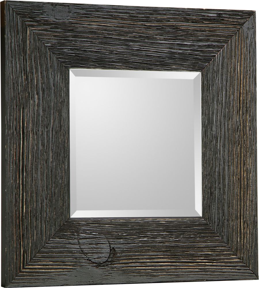 Mirrorize Canada Wood Beveled Square Accent Mirror 11X11 (Inner mirror