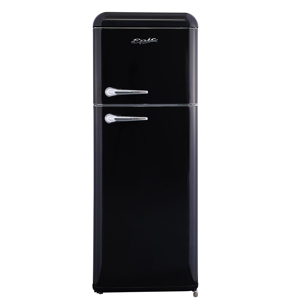 Epic 8 Cu Ft Retro Refrigerator In Black The Home Depot Canada   P 1001061732 