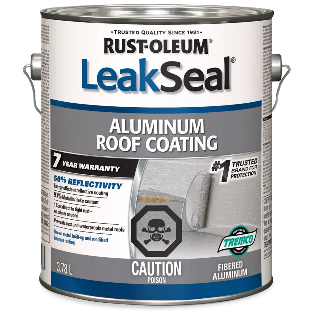 LeakSeal 3.78L Aluminum Roof Coating - 7 Year | The Home Depot Canada