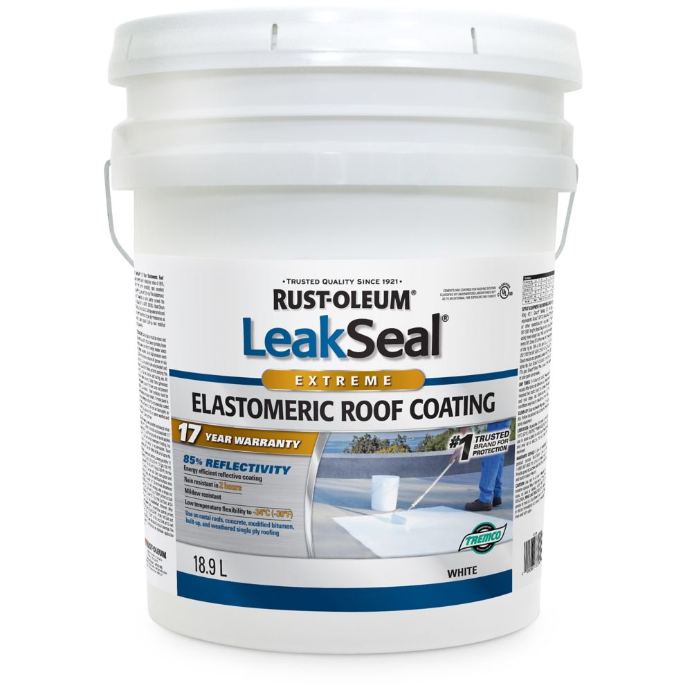 LeakSeal 18.9L Elastomeric Roof Coating 17YR The Home Depot Canada