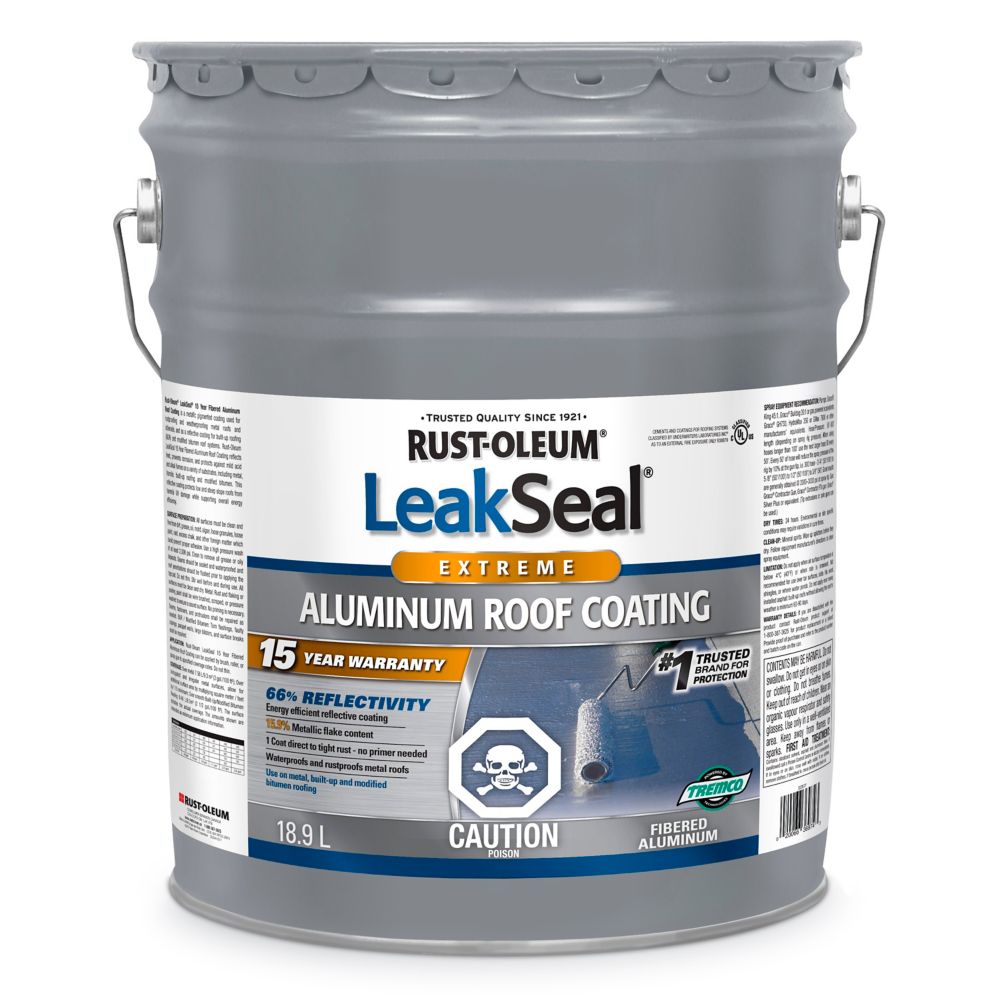 LeakSeal 18.9L Aluminum Roof Coating 15 Year The Home