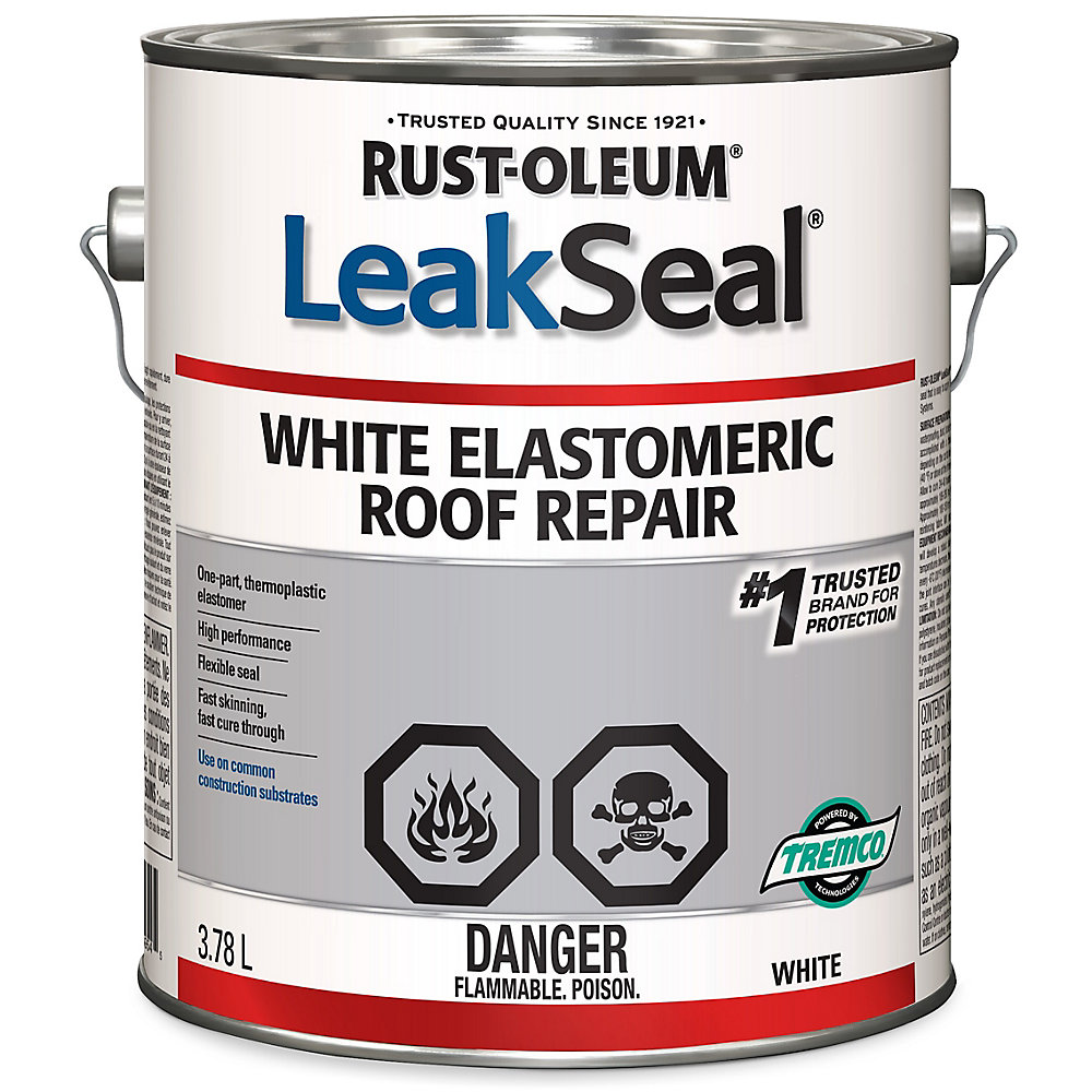 LeakSeal 3.78L White Elastomeric Roof Repair The Home Depot Canada