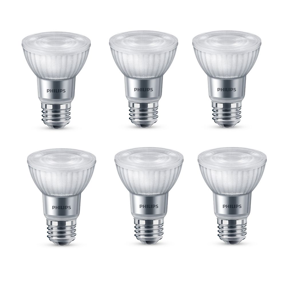 Philips 50W Equivalent Bright White Glass PAR20 LED Light Bulb ENERGY