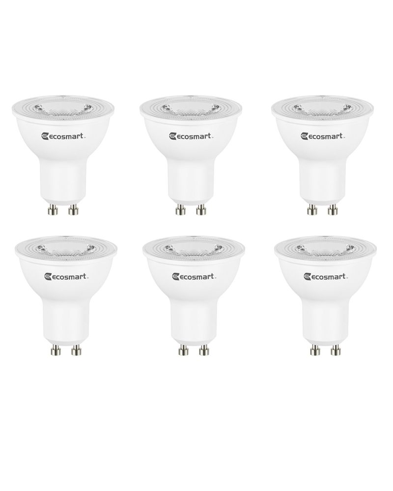 Ecosmart 50W Equivalent Bright White (3000K) GU10 Dimmable LED Light ...