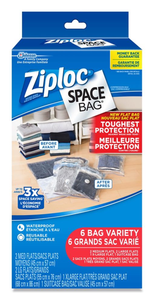 Ziploc Space Bag 6 Bag Variety The Home Depot Canada
