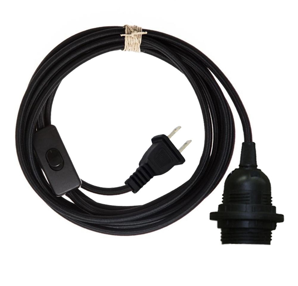 Atron Pendant Light Cord Kit Black 12 Ft The Home Depot Canada Atron Pendant Light Cord Kit Black