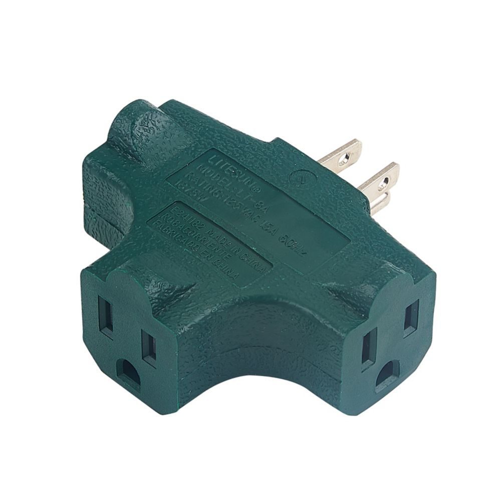 Commercial Electric 3Outlet TTap Grounding Adapter The Home Depot Canada