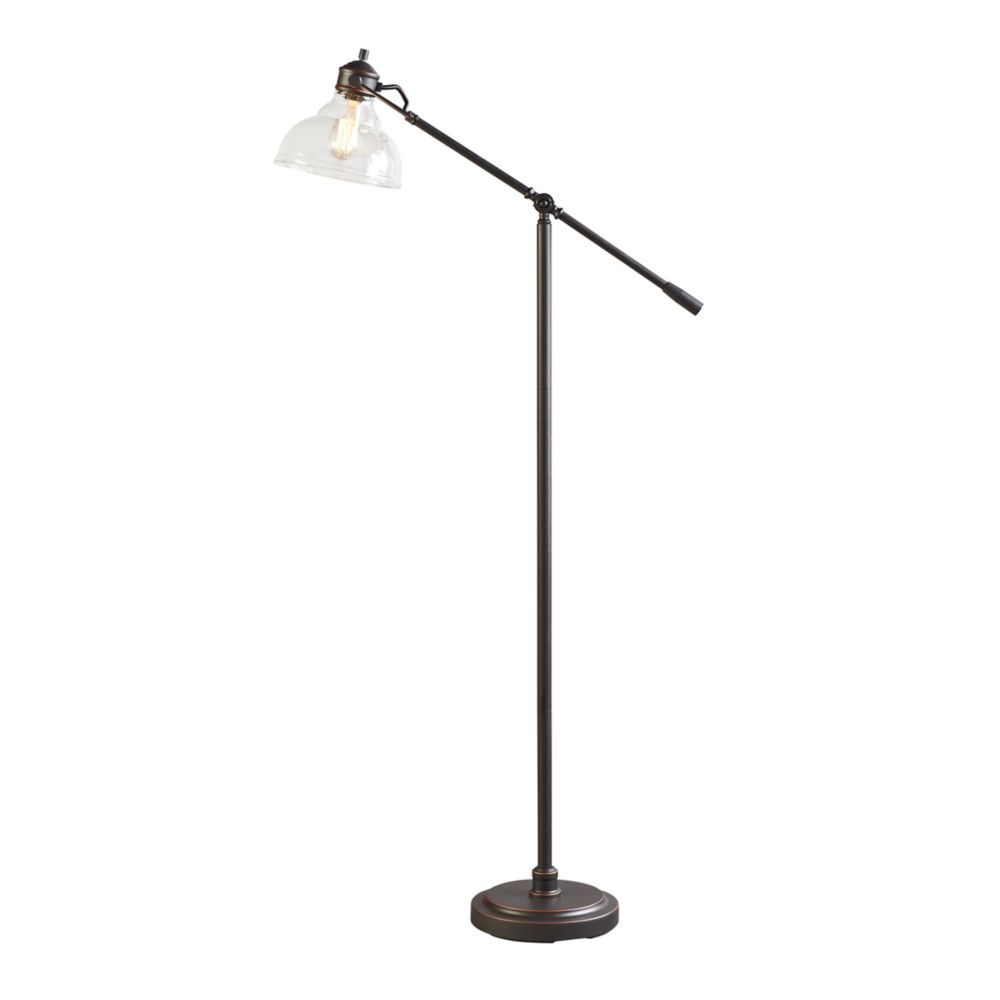 Home Decorators Collection Glass Shade Articulating floor lamp | The ...