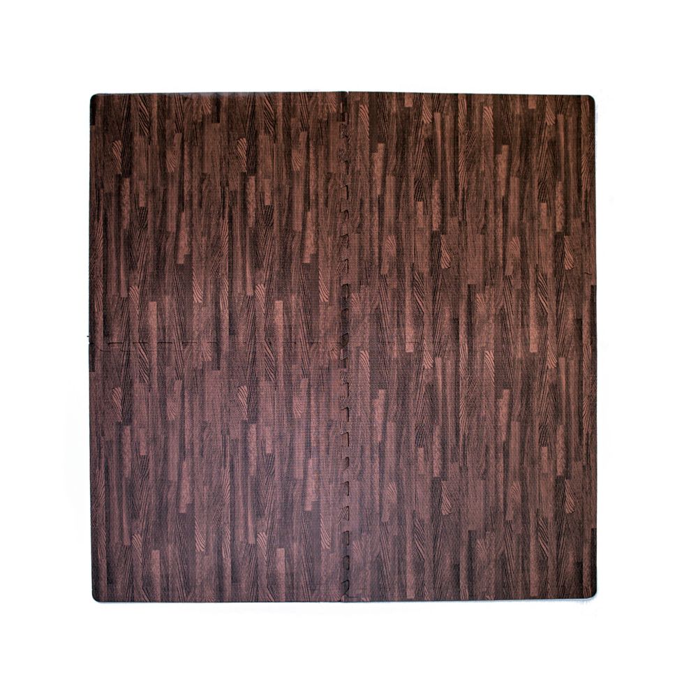 Home Decor 24inch x 24inch Dark Wood AntiFatigue Interlocking Mat