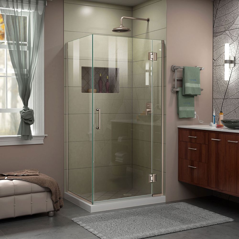 Dreamline Unidoor X 29 3 8 Inch W 30 D 72 H Shower Dreamline Unidoor X 29 3 8 Inch W 30 D 72 H Shower Enclosure In Brushed Nickel
