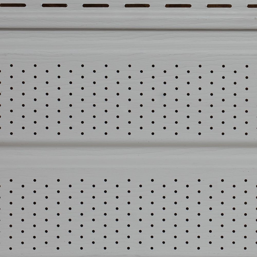 Abtco 16inch x 12 ft. Vinyl Vented Soffit in White The Home Depot Canada