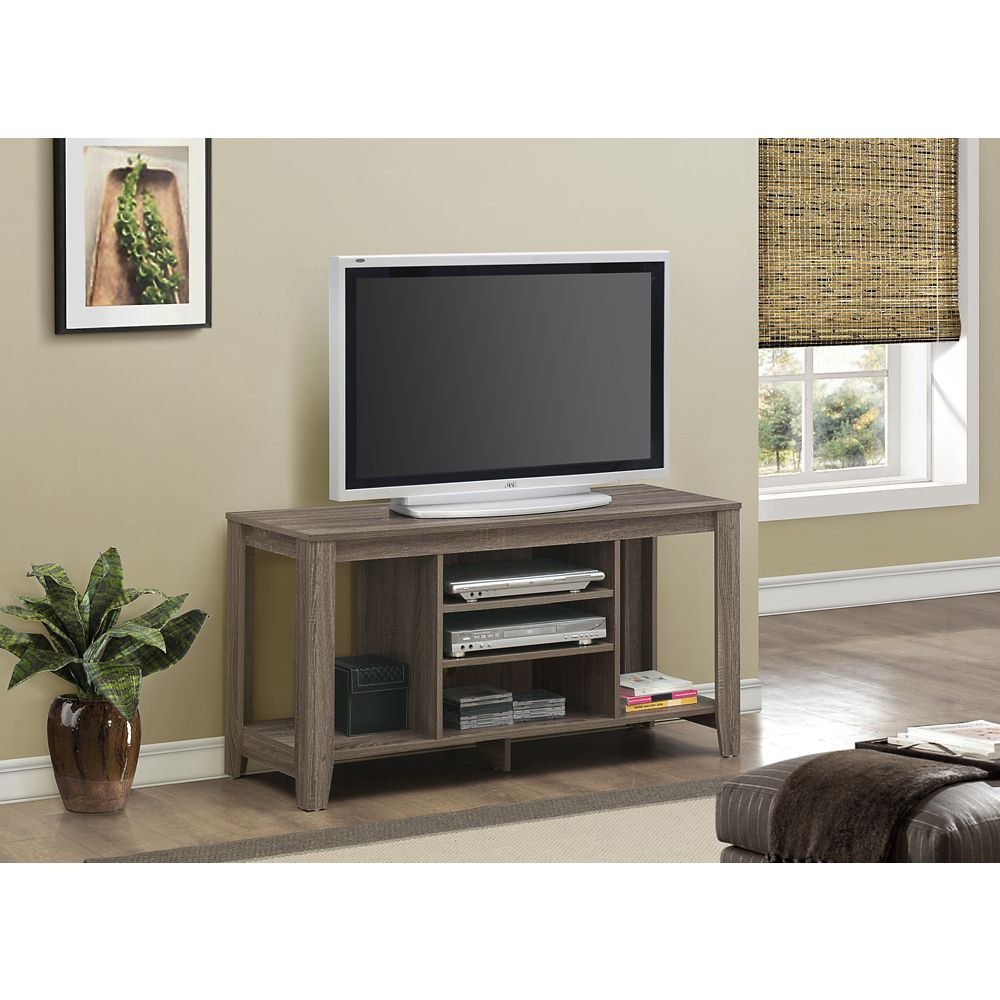 Monarch Specialties Tv Stand 48 Inch L / Dark Taupe The Home Depot Canada