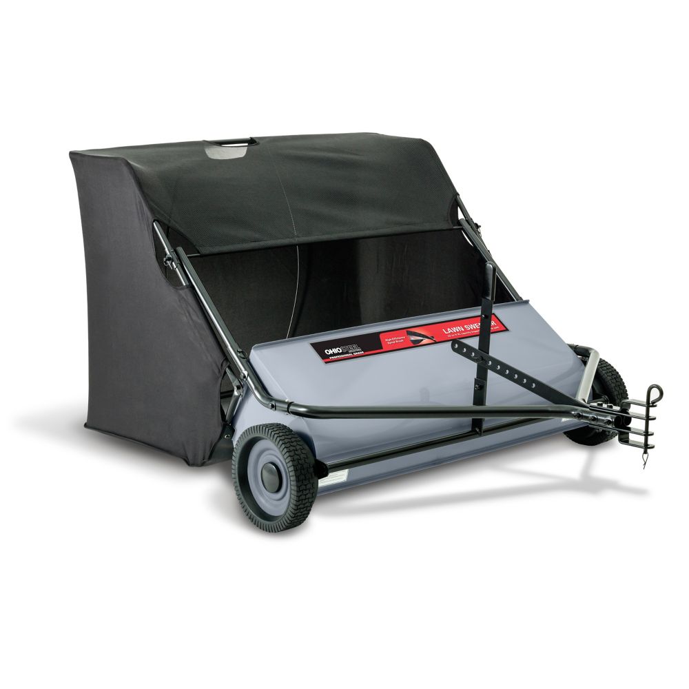 Ohio Steel 42inch 22 cu. ft. Spiral Brush Lawn Sweeper The Home