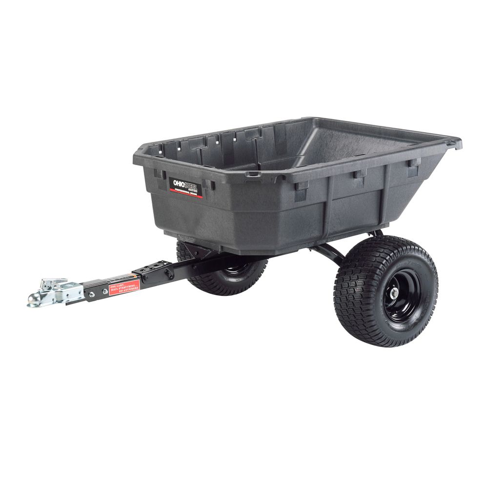 Ohio Steel 12.5 cu. ft. Poly Swivel ATV Cart, 1250 lb. capacity The
