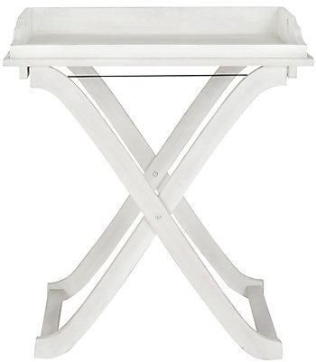 Safavieh Covina Tray Table In Antique White The Home Depot Canada