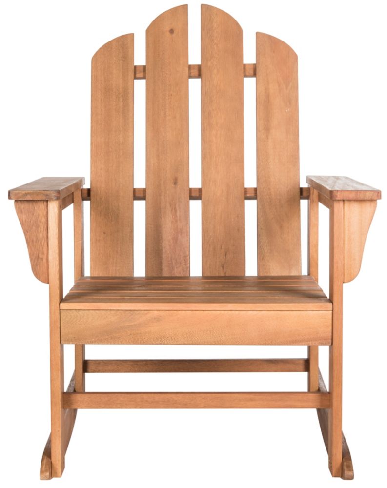 Safavieh Moreno Rocking Chair in Teak Brown The Home Depot Canada