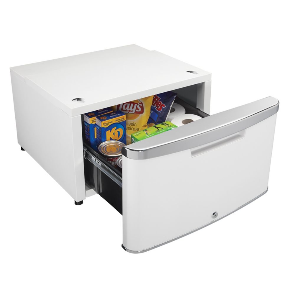 Danby ELEV8 Contemporary Classic Storage Compact Fridge Pedestal Metallic White Pearl The