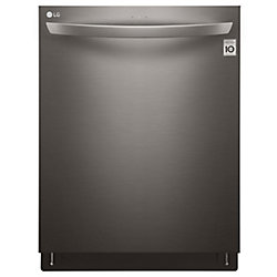 24-inch Top-Control Dishwasher with QuadWash in Black Stainless Steel