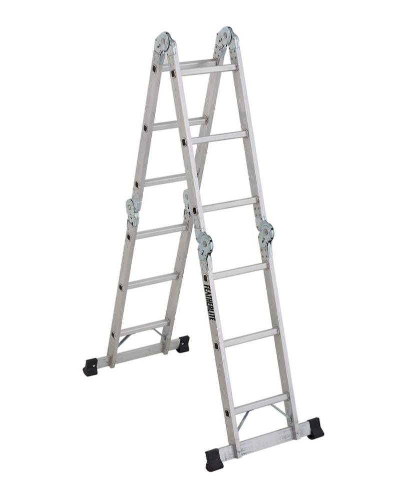 Featherlite 6 ft. to 12 ft. Articulating Extension Ladder The Home