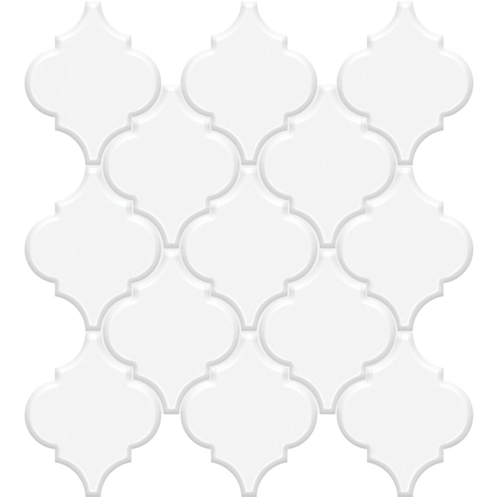 Enigma Metro Loft White Porcelain Arabesque The Home Depot Canada