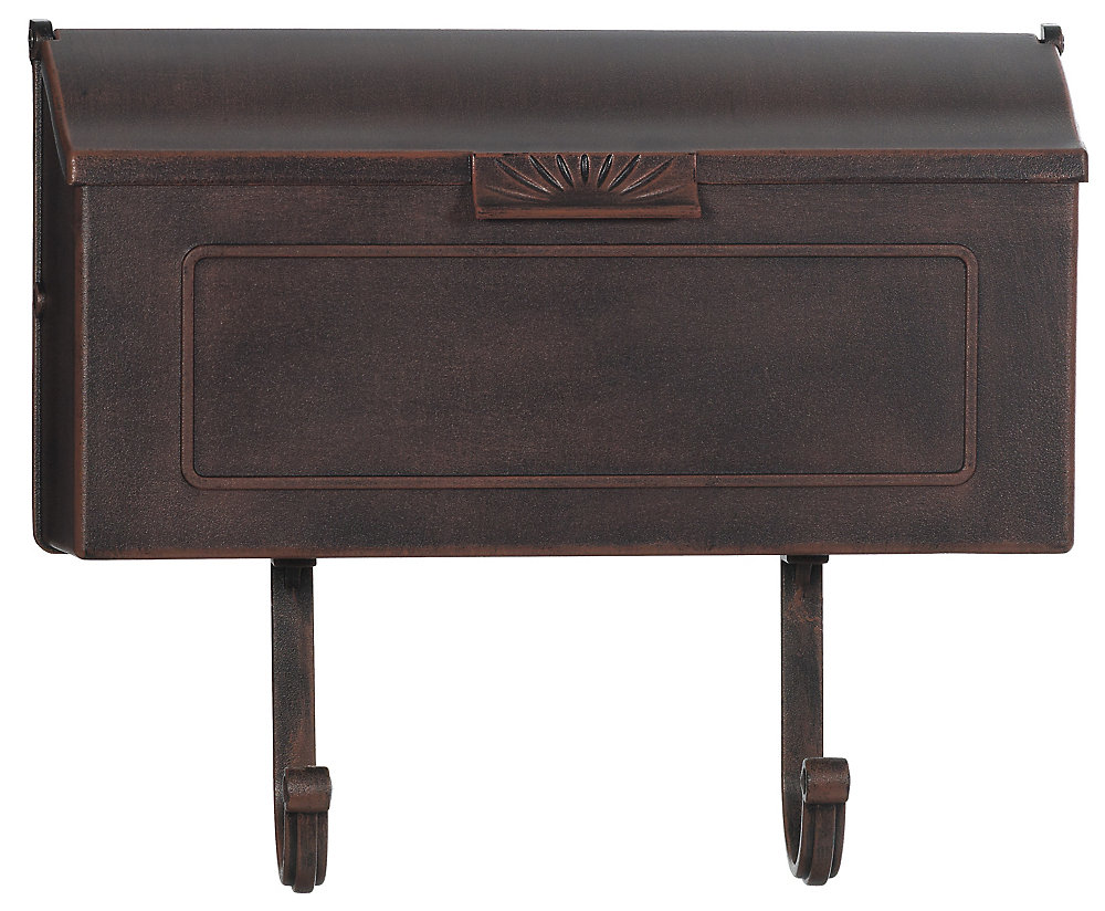 Classic Aluminum Wall Mount Mailbox Antique Copper