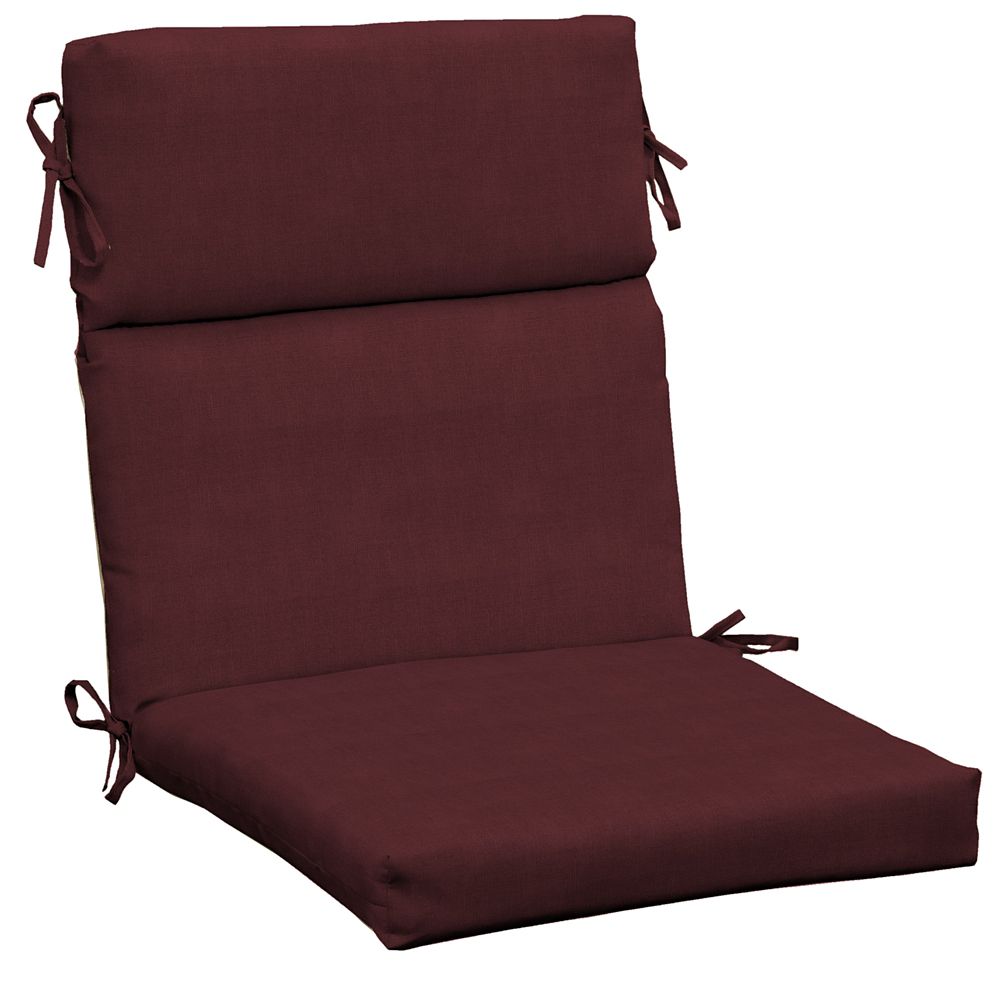 CushionGuard Aubergine High Back Outdoor Dining Chair Cushion