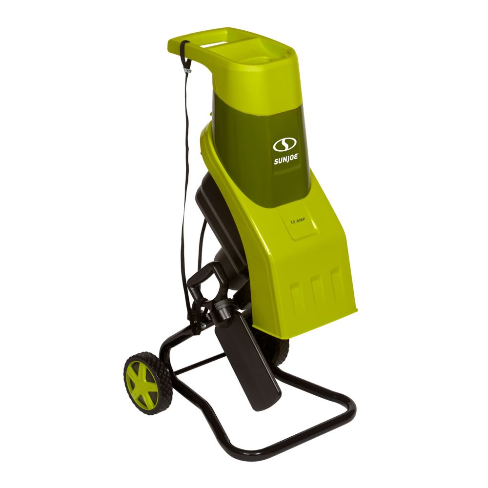 Sun Joe CJ602E Electric Wood Chipper 16:1 Reduction 15 Amp Green