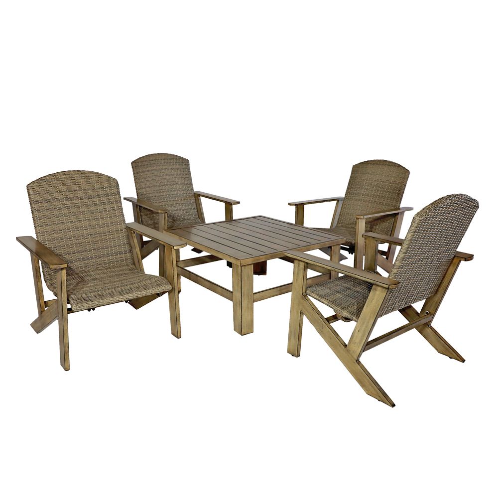 Woodland Crossing 5 Piece Adirondack Chat Set