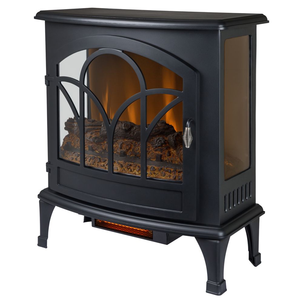 Fireplaces Wall Mounted Free Standing More The Home Depot Canada Muskoka 25 Inch Curved Front Panoramic Stove Glass