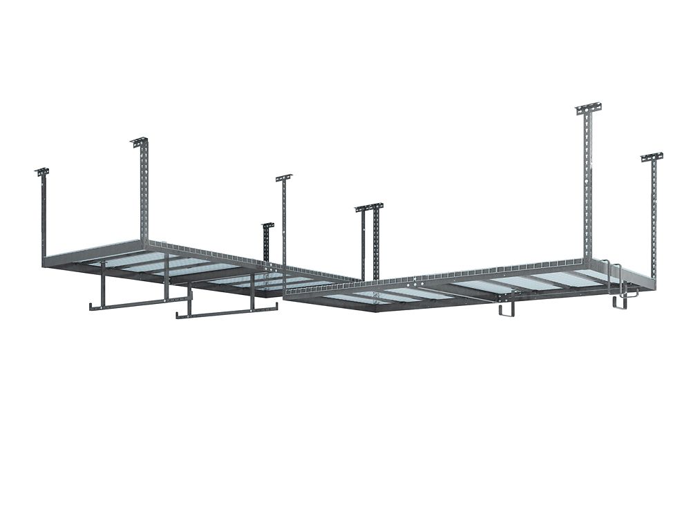 NewAge Products Inc. VersaRac Adjustable Overhead Racks with Hanging Bars & SHooks The Home