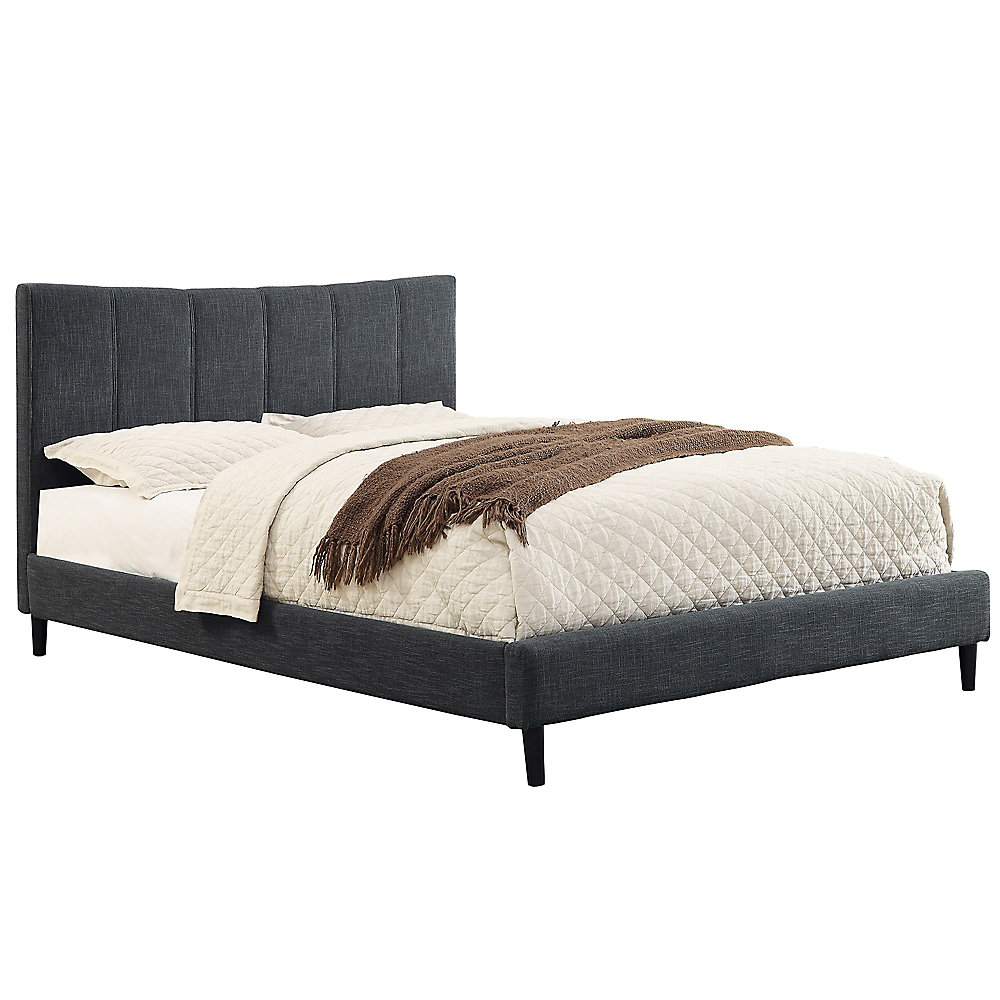 Whi Rimo 54 Inch Double Bed Grey The Home Depot Canada Whi Rimo 54 Inch Double Bed Grey