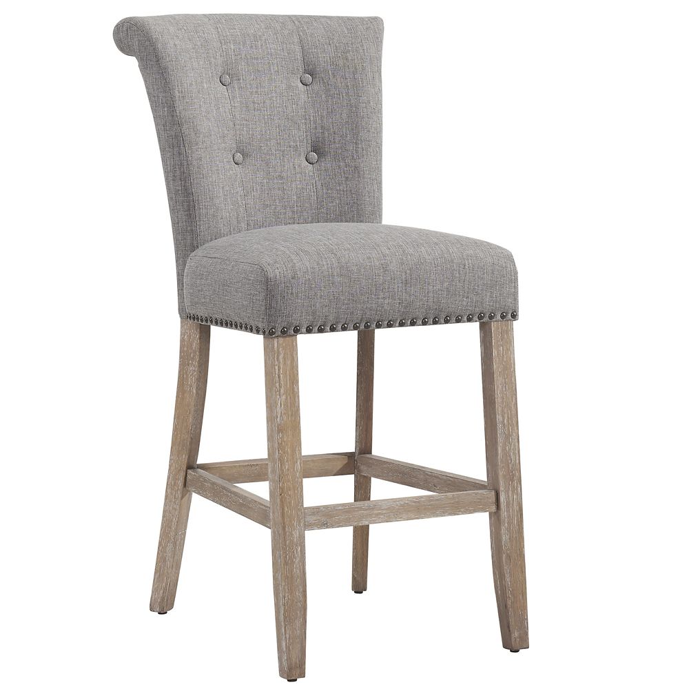 Nspire Selma Solid Wood Contemporary Full Back Armless Bar Stool   P 1001075390 