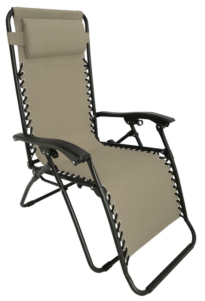 THD 35.4inch W x 25.5inch L x 44.4inch H MultiPosition Zero Gravity Patio Lounge Chair