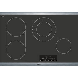 800 Series - 30 inch Electric Cooktop - Black w/ Stainless Steel Frame