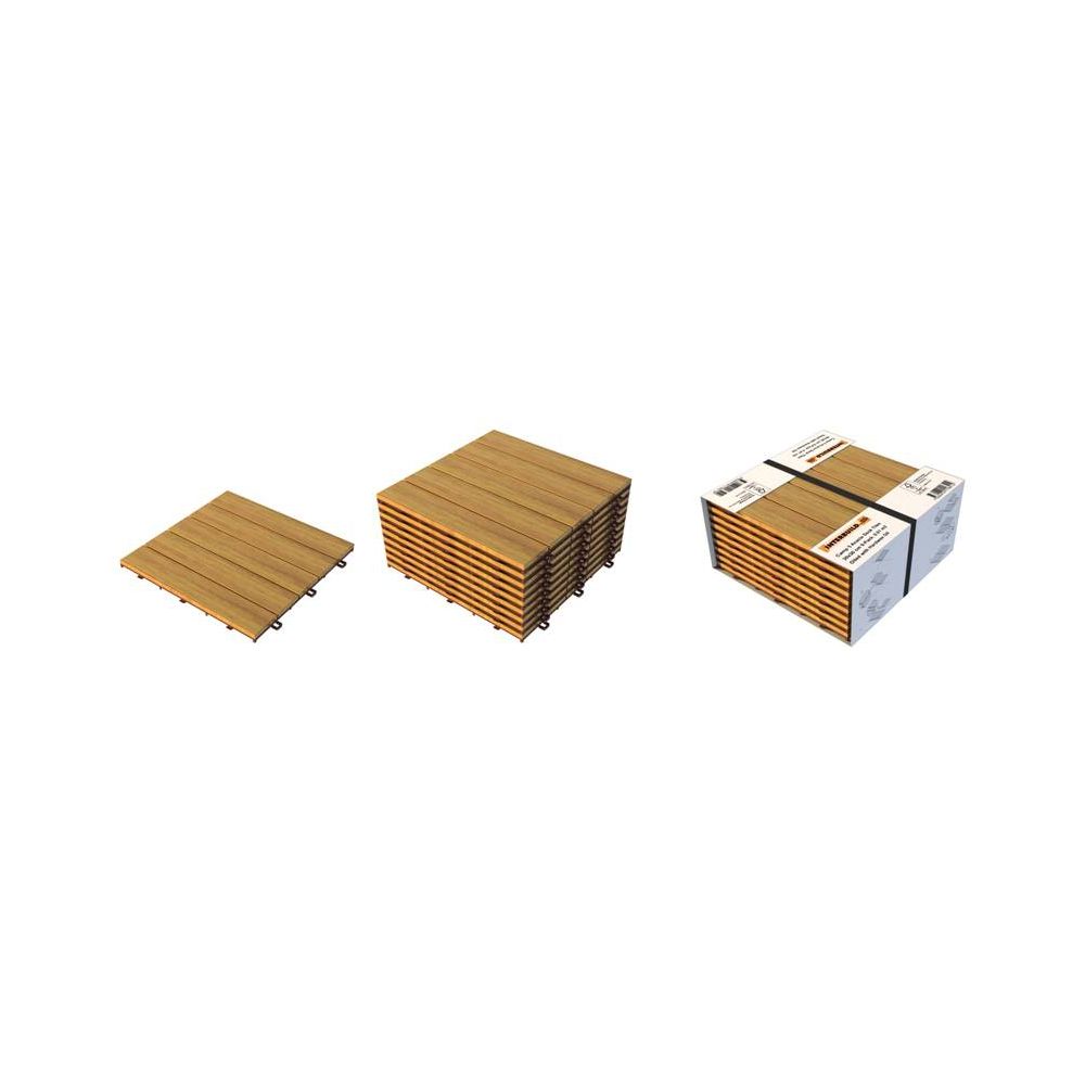 INTERBUILD Acacia Wood Modular Deck Tiles | The Home Depot 