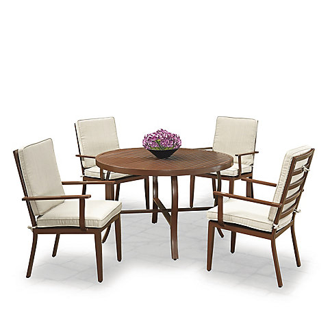 Key West 5 Piece Round Outdoor Dining Table 4 Chairs