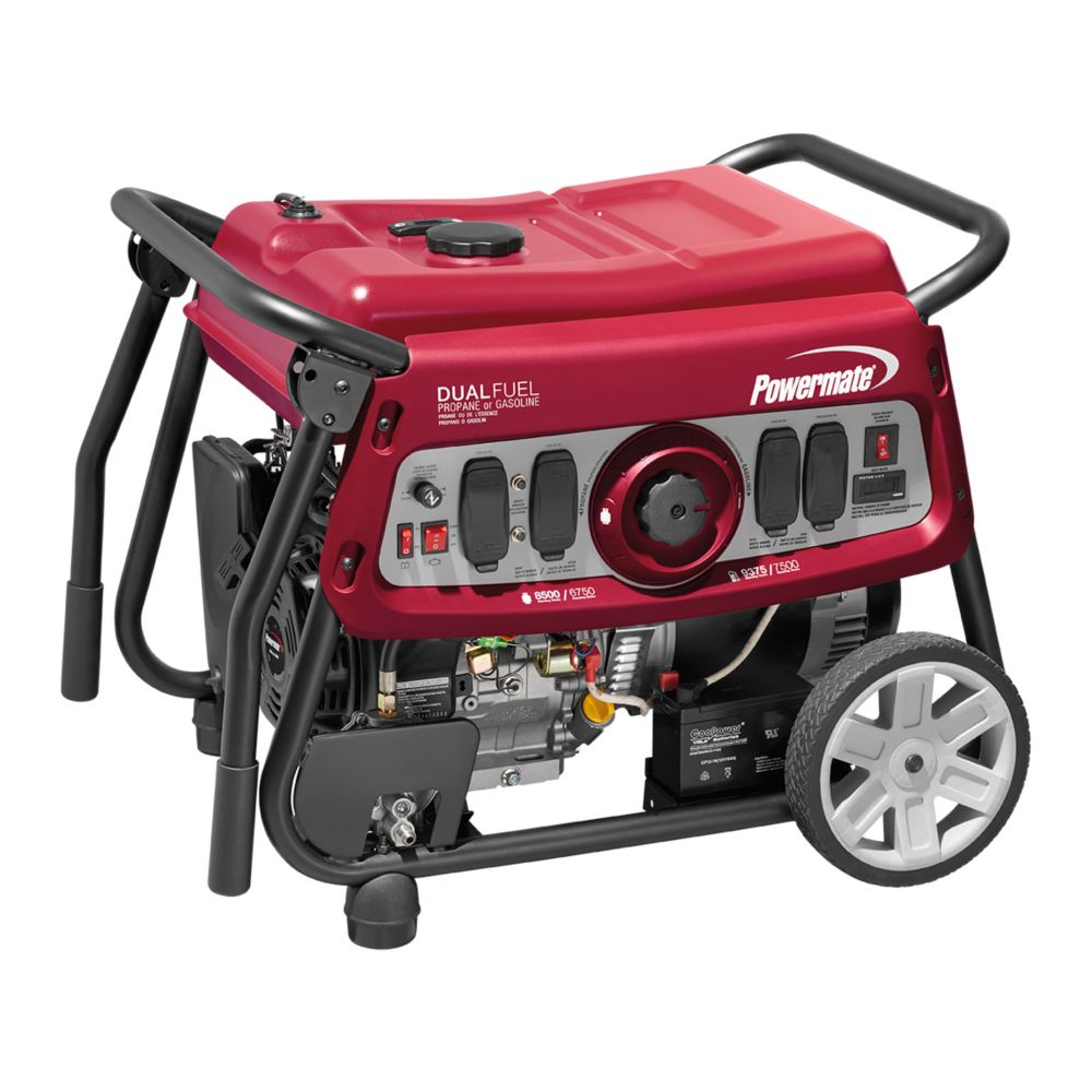 Powermate 7500W Dual Fuel Portable Generator with Electric Start | The ...