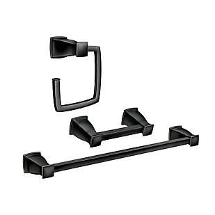Moen Hensley 3 Piece Bath Accessory Kit With Presark In Matte Moen Hensley 3 Piece Bath Accessory Kit With Presark In Matte Black The Home Depot Canada