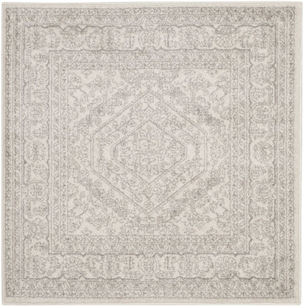 Safavieh Adirondack Winston Ivory / Silver 4 ft. x 4 ft. Indoor Square