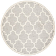 Safavieh Amherst Light Grey Beige 7 Feet X Indoor Outdoor Amherst Light Grey Beige 7 Feet X Indoor Outdoor Round Area Rug